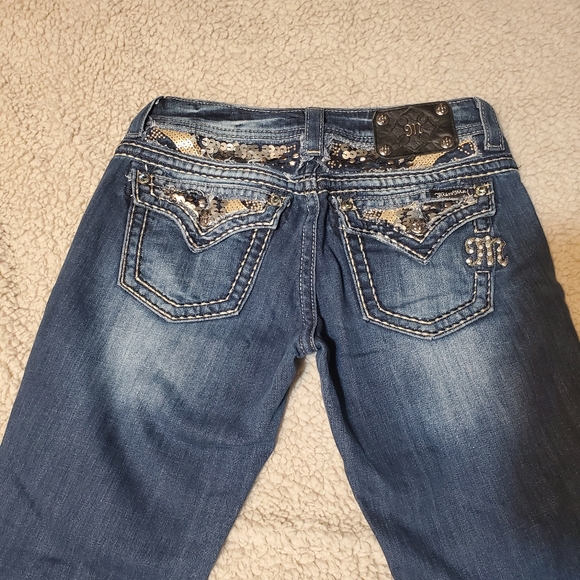 Miss Me Blue Jeans - Size 27 Bootcut Pre-owned in excellent condition - Picture 7 of 12